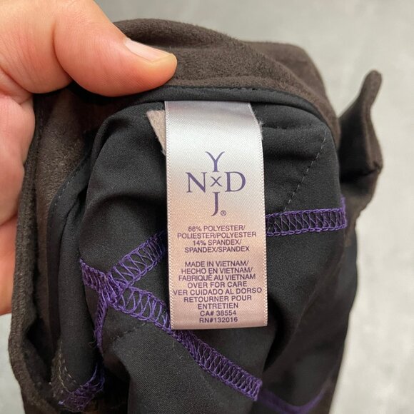 NYDJ Jeans Womens Size 16W Brown Skinny Dark Wash Faux Suede Lift & Tuck Tech - Picture 9 of 12